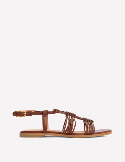 Boden Women's Multi Strap Knot Sandal In Brown | Size 41