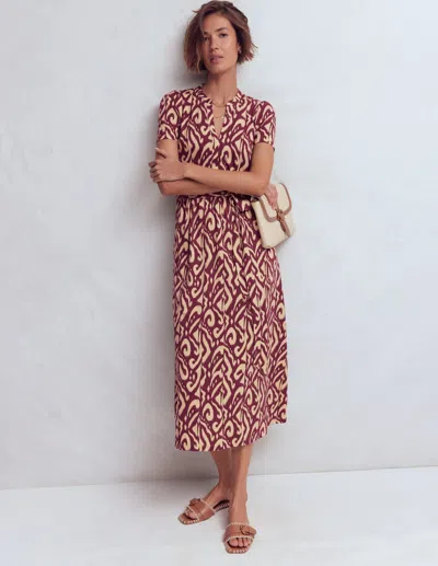 Boden Women's Naomi Jersey Midi Dress In Purple | Size 22 In Brown