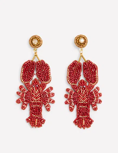 Boden Women's Novelty Beaded Earrings In Red
