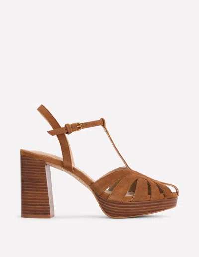 Boden Women's Platform Cage Sandal In Brown | Size 37