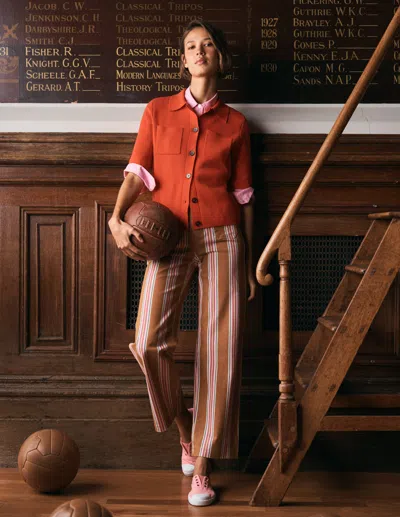 Boden Women's Primrose Patch Pocket Jeans In Brown | Size 34