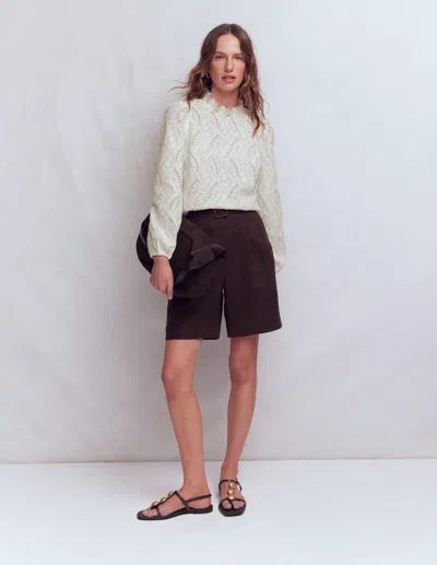 Boden Women's Puff Sleeve Interest Top In White | Size 20 In Neutral
