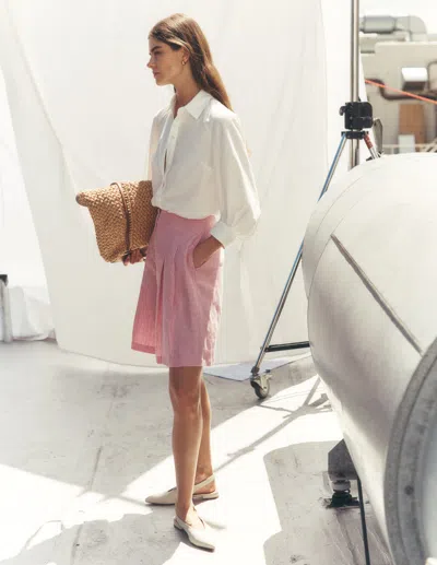 Boden Women's Puff Sleeve Oxford Shirt In White | Size 18