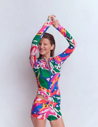 Boden Women's Rash Guard Swim Shorts | Size 20/22 In Multi