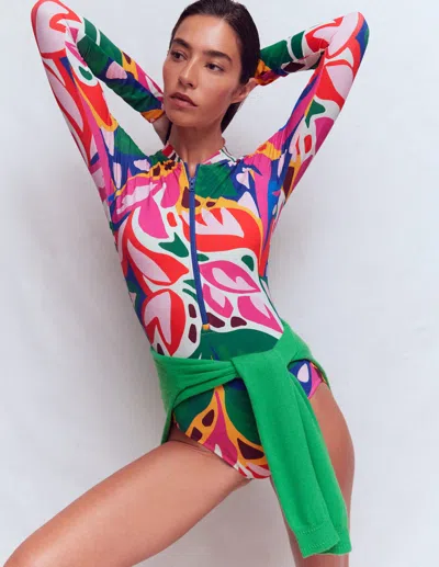 Boden Women's Rash Guard Swimsuit | Size 12 In Multi