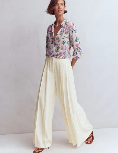 Boden Women's Regent Wide Leg Pants In White | Size 20/22 In Neutral