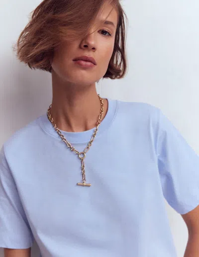 Boden Women's Ren Relaxed Cotton T-shirt In Blue | Size Xl