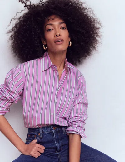 Boden Women's Sadie Relaxed Cotton Shirt | Size 8 In Pink