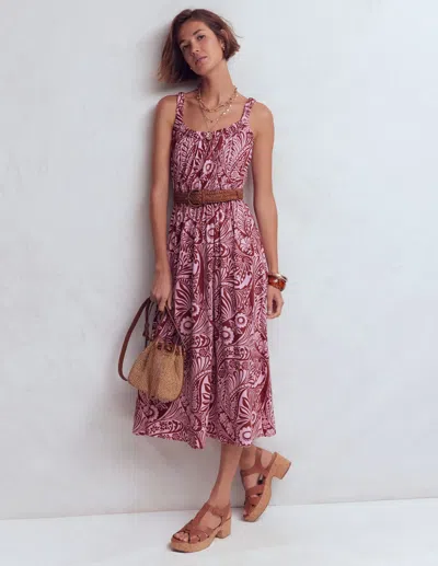 Boden Women's Scoop Neck Jersey Dress In Pink | Size 20