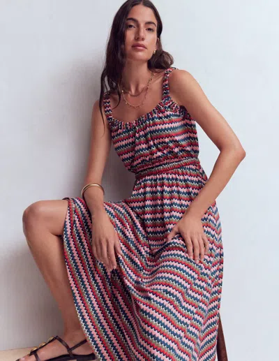 Boden Women's Scoop Neck Jersey Dress | Size 20 In Multi
