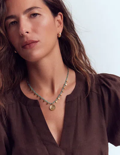 Boden Women's Short Bead Strand Necklace In Blue In Purple