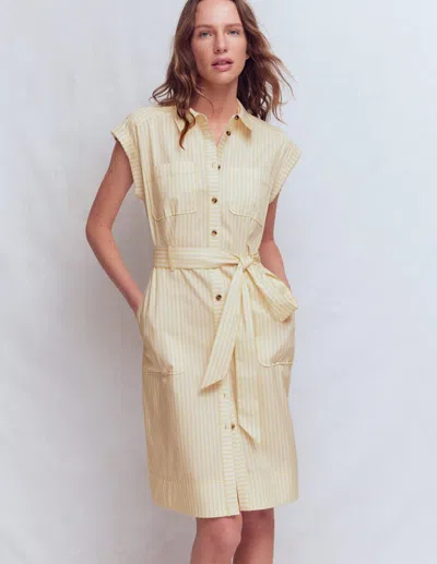 Boden Women's Short Belted Shirt Dress | Size 22 In Yellow
