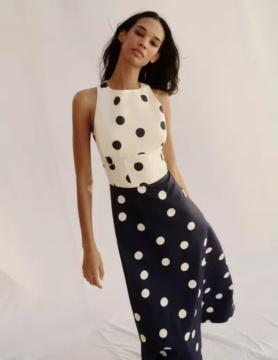 Boden Women's Silvia Boned Bodice Maxi Dress In Blue | Size 22