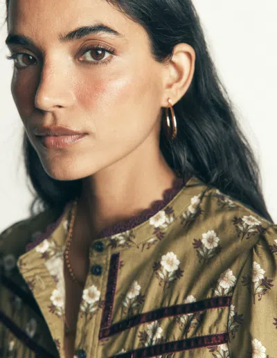 Boden Women's Small Metal Hoops In Metallic