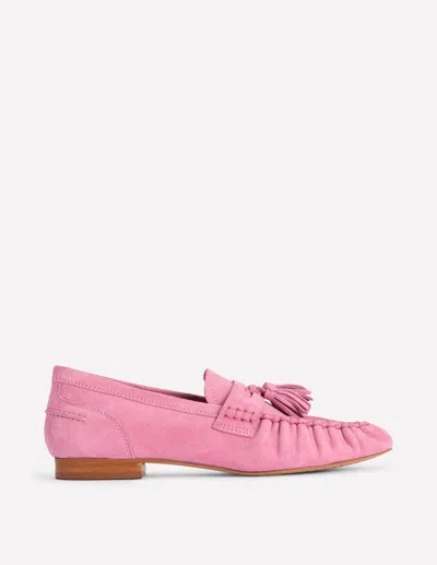 Boden Women's Soft Ruched Loafers In Pink | Size 41