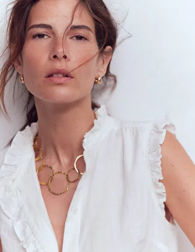 Boden Women's Statement Circle Necklace In Metallic In Purple