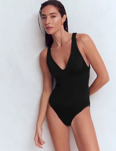 Boden Women's Strap Detail Swimsuit In Black | Size 20