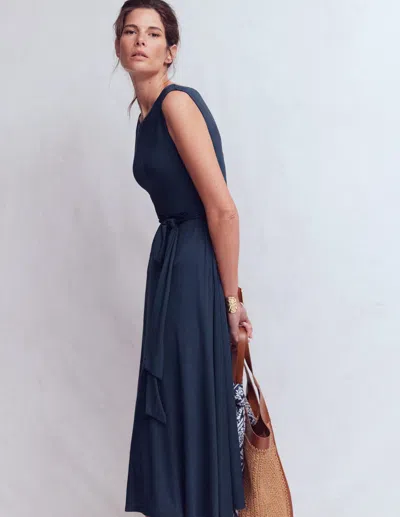 Boden Women's Tamsin Jersey Midi Dress In Blue | Size 16/18