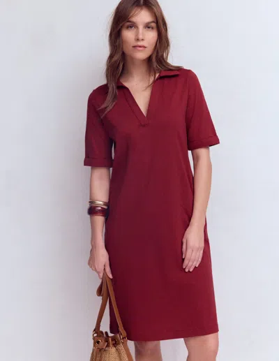 Boden Women's Tilda Jersey T-shirt Dress In Brown | Size 22 In Burgundy