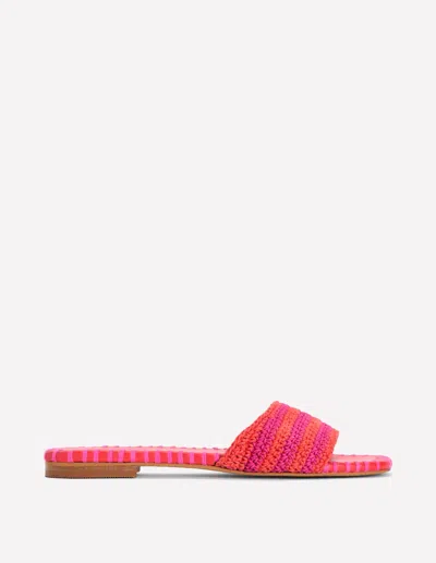 Boden Women's Trim Detail Flat Sandal In Pink | Size 42