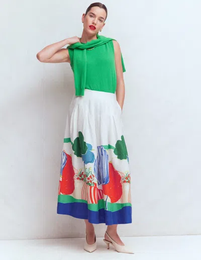 Boden Women's Valentina Linen Skirt | Size 20/22 In Multi