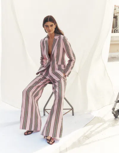 Boden Women's Woodbridge Linen Blazer In Pink | Size 22