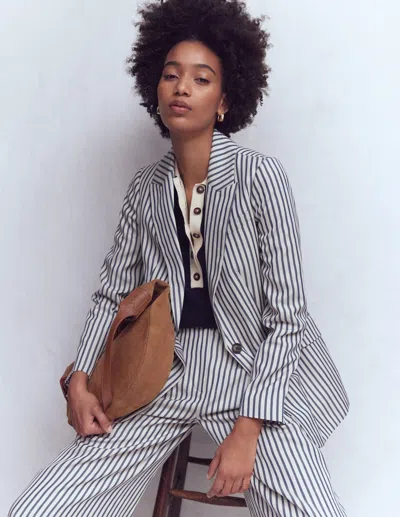 Boden Women's Woodbridge Relaxed Blazer In Blue | Size 16/18