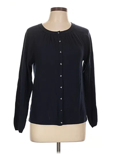 Pre-owned Boden Wool Cardigan Sweater In Black