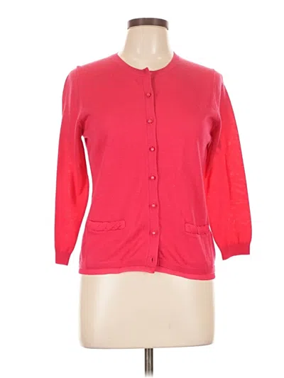 Pre-owned Boden Wool Cardigan Sweater In Red