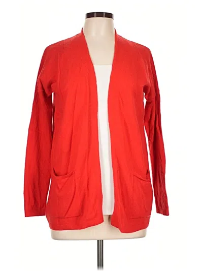 Pre-owned Boden Wool Cardigan Sweater In Red