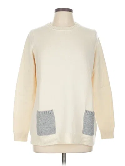 Pre-owned Boden Wool Pullover Sweater In Ivory
