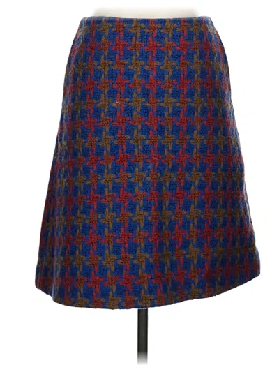 Pre-owned Boden Wool Skirt In Blue