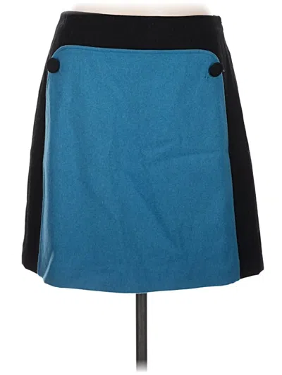 Pre-owned Boden Wool Skirt In Blue