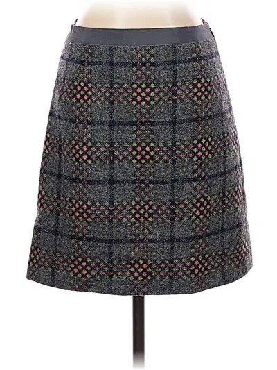 Pre-owned Boden Wool Skirt In Gray