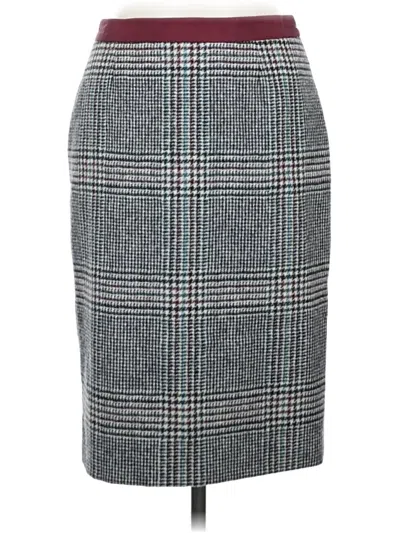 Pre-owned Boden Wool Skirt In Gray