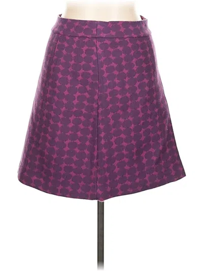 Pre-owned Boden Wool Skirt In Purple