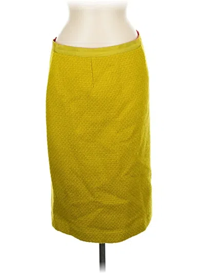 Pre-owned Boden Wool Skirt In Yellow