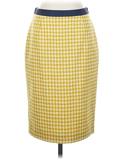 Pre-owned Boden Wool Skirt In Yellow