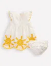 Boden Woven Frill Dressivory Girls  In Ivory