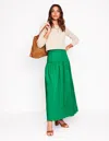 Boden Yoke Detail Maxi Skirtrich Emerald Women  In Rich Emerald