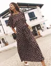 Boden Maxikleid Mit Passe-braune Punkte In Brown