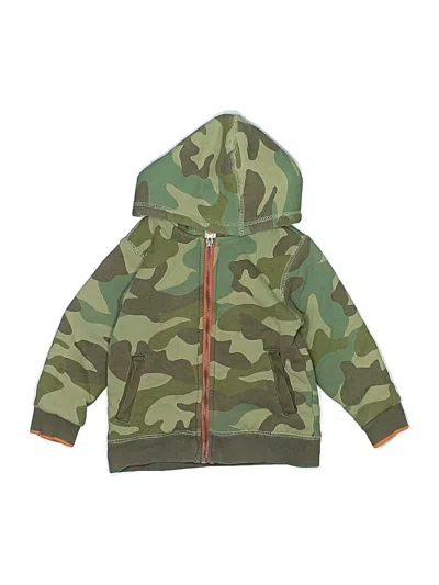 Pre-owned Boden Kids' Zip Up Hoodie In Green