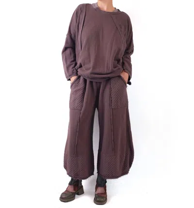 Bodil Mixed Baggy Pants In Mushroom