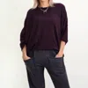 Bodil Oversized Knit Sweater In Plum In Pink