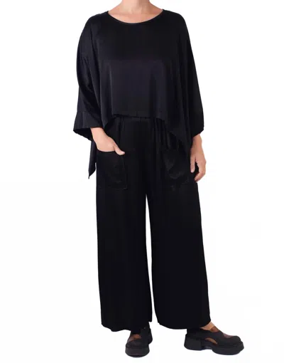 Bodil Silky Straight Leg Pants In Black