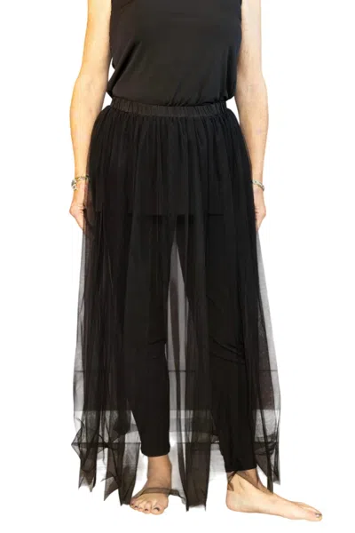 Bodil Tulle Overlay Skirt In Black