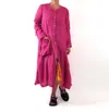 Bodil V-neck Long Duster In Petal Linen