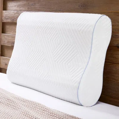 Bodipedic Adjustable Contour Memory Foam Bed Pillow In White