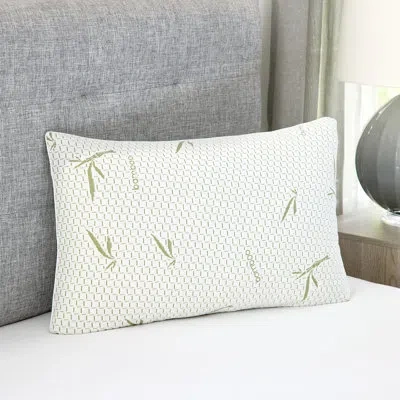 Bodipedic Memory Foam Cluster Bed Pillow With Rayon From Bamboo Infused Cover In White