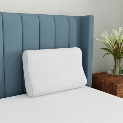 Bodipedic Memory Foam Medium Support Contour Pillow In White
